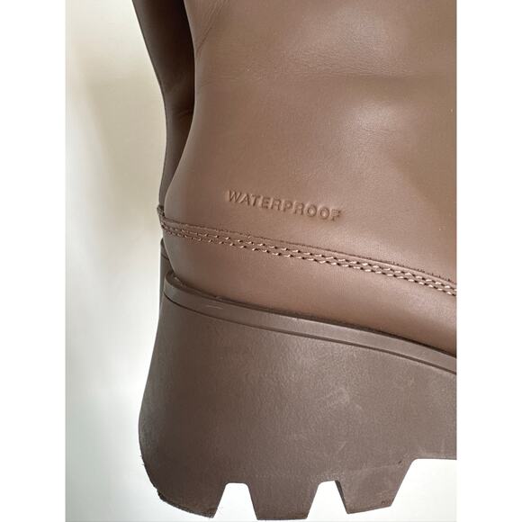 COUGAR Villa Waterproof Leather Platform Ankle Boots - Brown US 9 - Picture 2 of 6